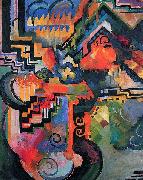 Colored composition (Hommage to Johann Sebastian Bachh) August Macke